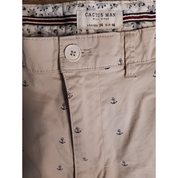 Mens cactus man shorts with anchors - Picture 3 of 3